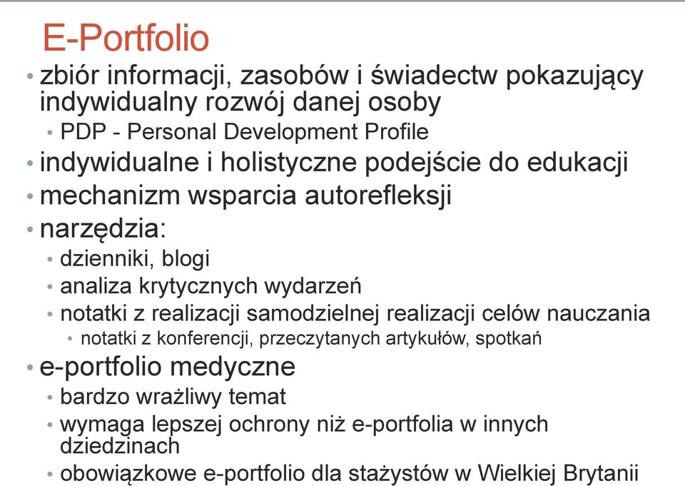 wydarzeń notatki z realizacji samodzielnej realizacji celów nauczania notatki z konferencji, przeczytanych artykułów, spotkań