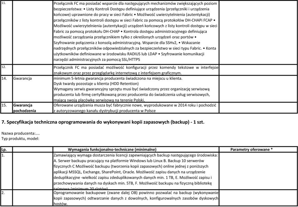 (autentykacji) urządzeń końcowych z listy kontroli dostępu w sieci Fabric za pomocą protokołu DH-CHAP Kontrola dostępu administracyjnego definiująca możliwość zarządzania przełącznikiem tylko z