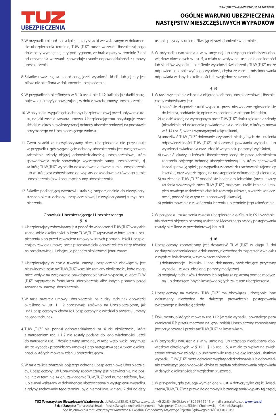 montaż jego naruszenia i leczenia