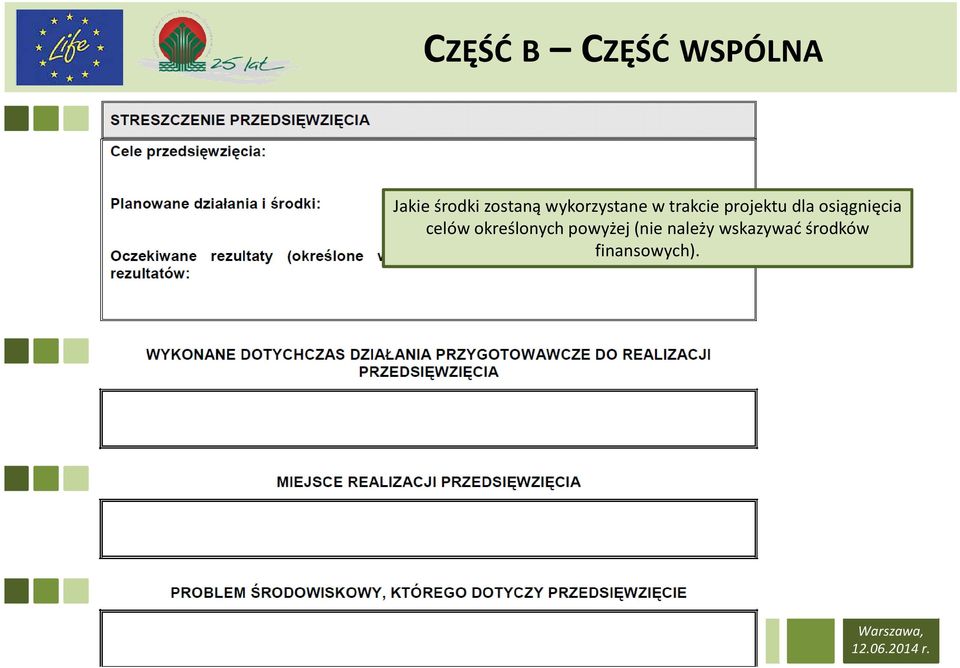 celów określonych powyżej (nie należy