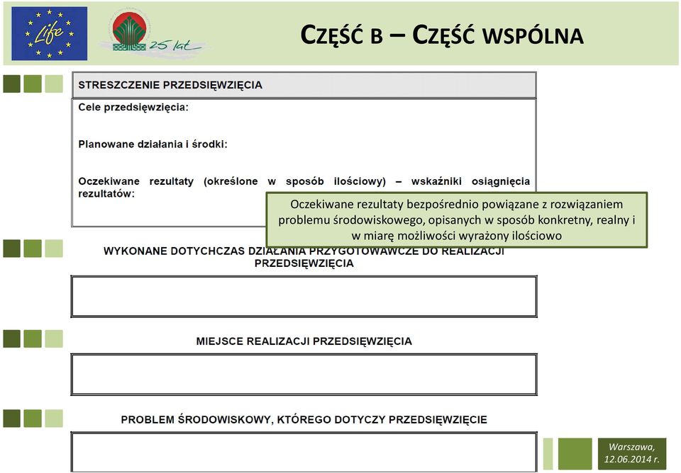 opisanych w sposób konkretny, realny i w