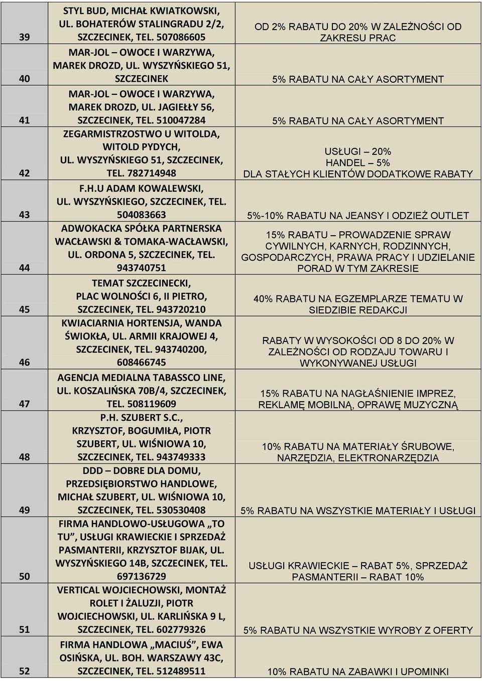 WYSZYŃSKIEGO,, TEL.