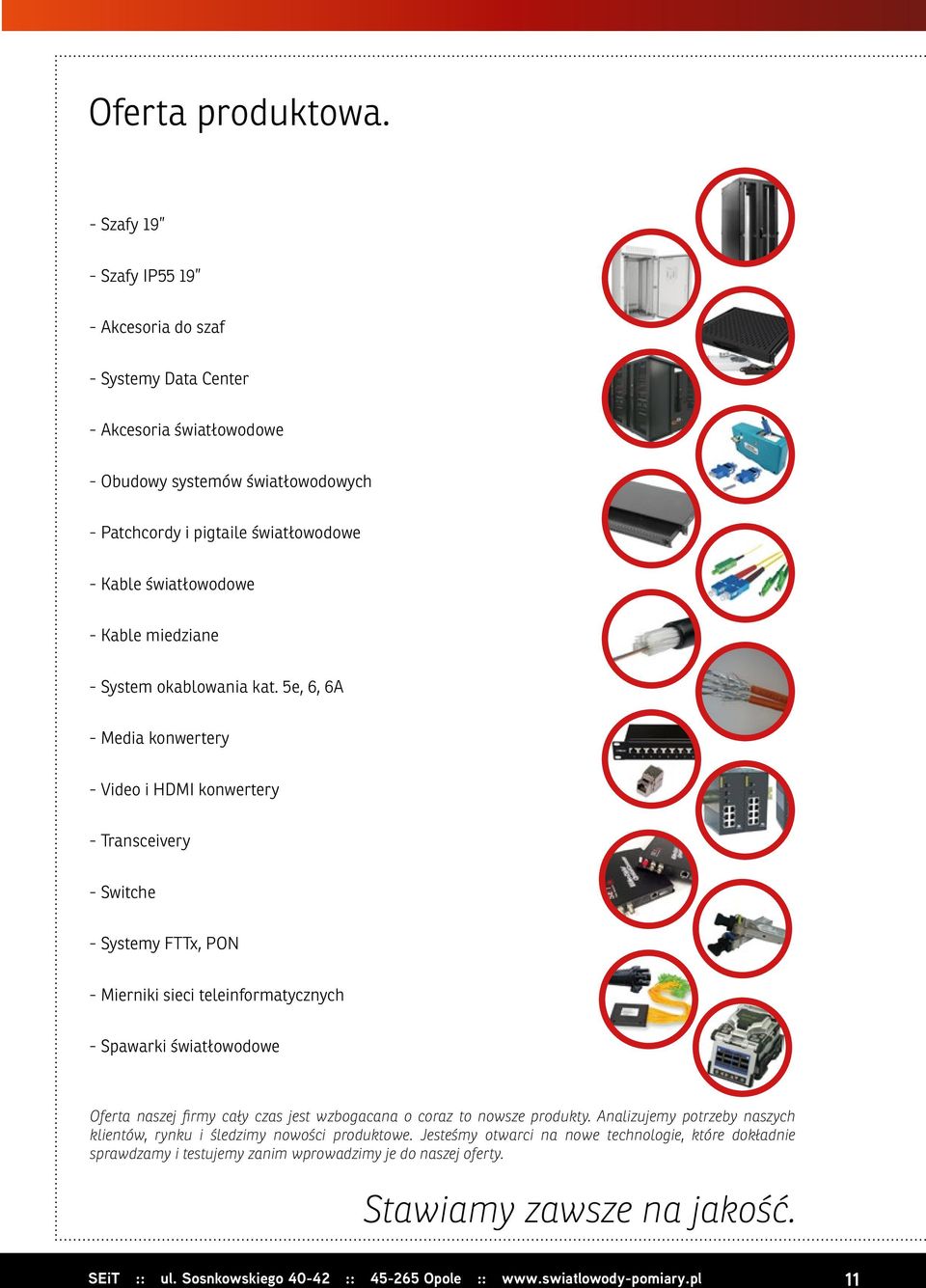 Kable miedziane - System okablowania kat.