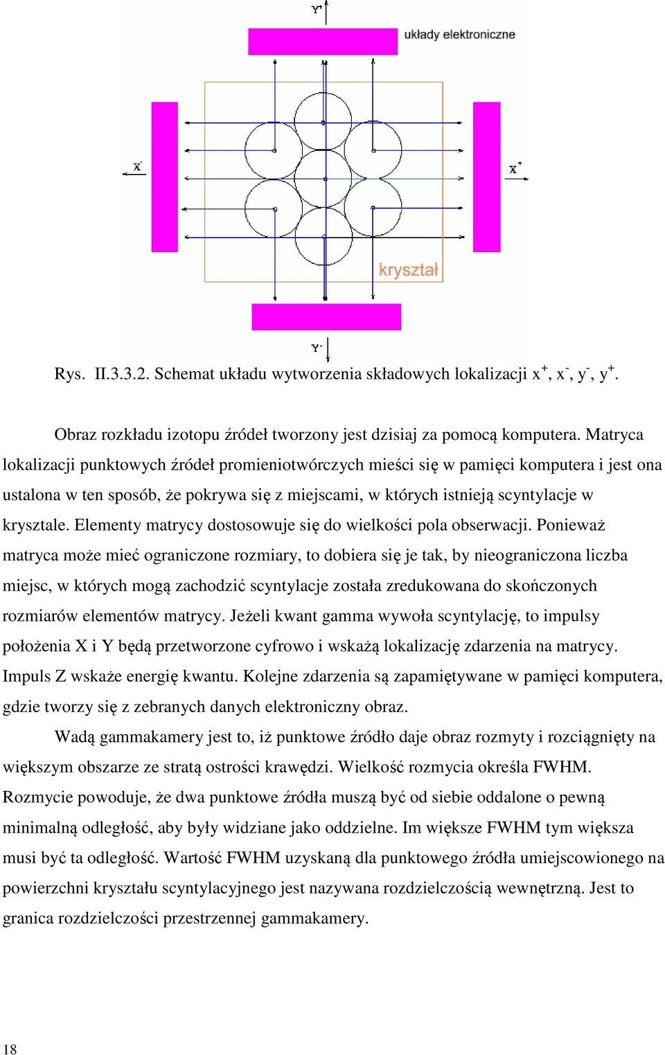 Elementy matrycy dostosowuje się do wielkości pola obserwacji.