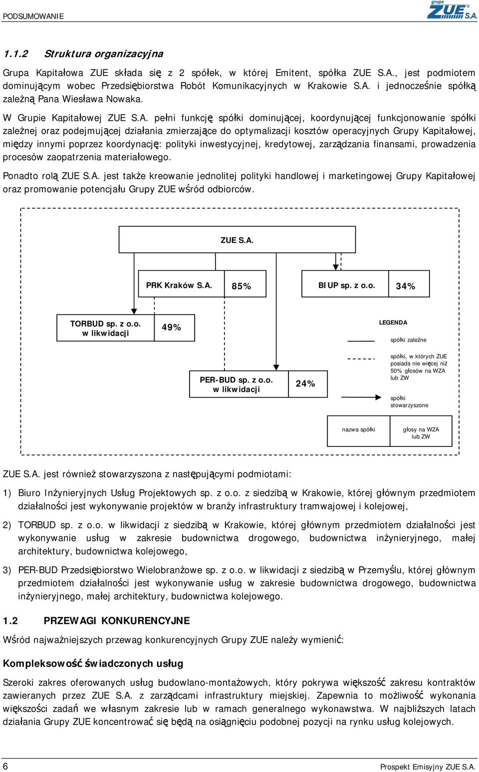 zmierzające do optymalizacji kosztów operacyjnych Grupy Kapitałowej, między innymi poprzez koordynację: polityki inwestycyjnej, kredytowej, zarządzania finansami, prowadzenia procesów zaopatrzenia