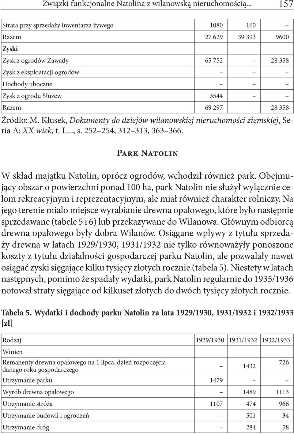 69 297 28 358 A: XX wiek, t. I..., s. 252 254, 312 313, 363 366. Park Natolin W skład majątku Natolin, oprócz ogrodów, wchodził również park.