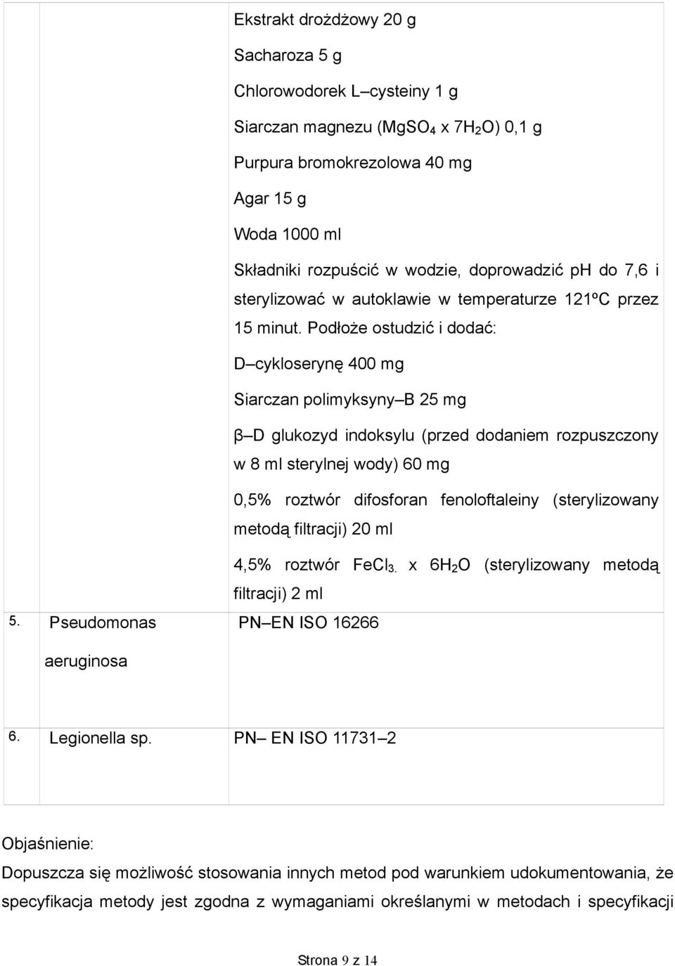 Podłoże ostudzić i dodać: D cykloserynę 400 mg Siarczan polimyksyny B 25 mg β D glukozyd indoksylu (przed dodaniem rozpuszczony w 8 ml sterylnej wody) 60 mg 0,5% roztwór difosforan fenoloftaleiny