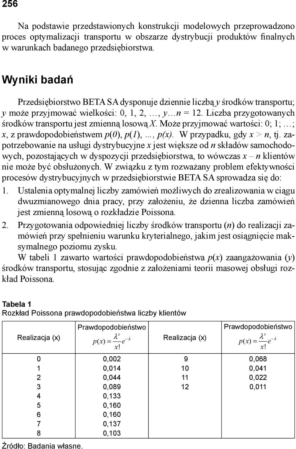 Może przyjmować wartości: 0; 1; ; x, z prawdopodobieństwem p(0), p(1),, p(x). W przypadku, gdy x > n, tj.