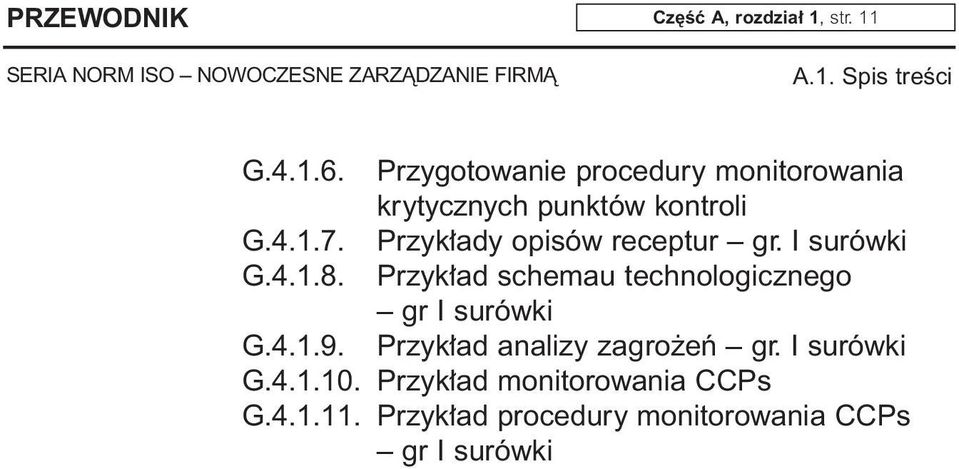 Przyk ady opisów receptur gr. I surówki G.4.1.8.