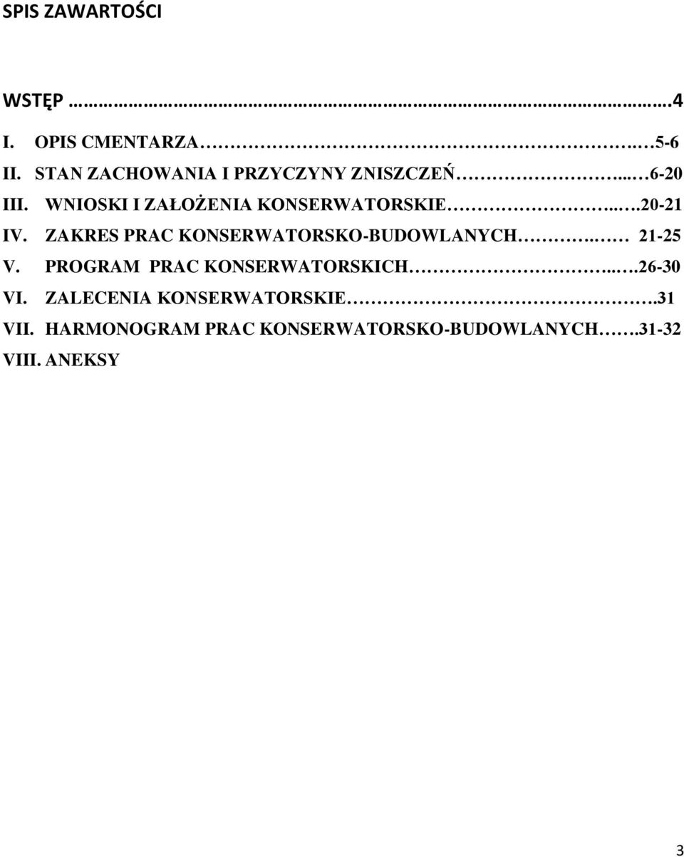 WNIOSKI I ZAŁOŻENIA KONSERWATORSKIE...20-21 IV.