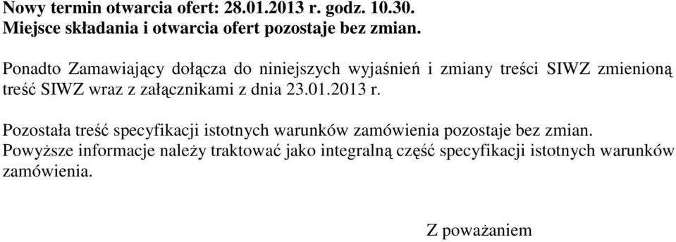 załącznikami z dnia 23.01.2013 r.