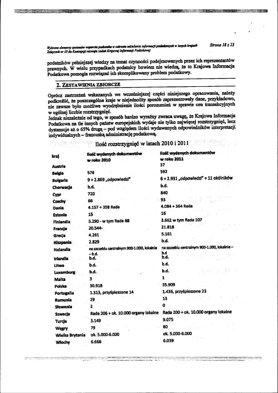 ZEsTAWIENIA ZBIORCZE Oprócz zastrzeteń wskazanych we wcześniejszej części niniejszego opracowania.