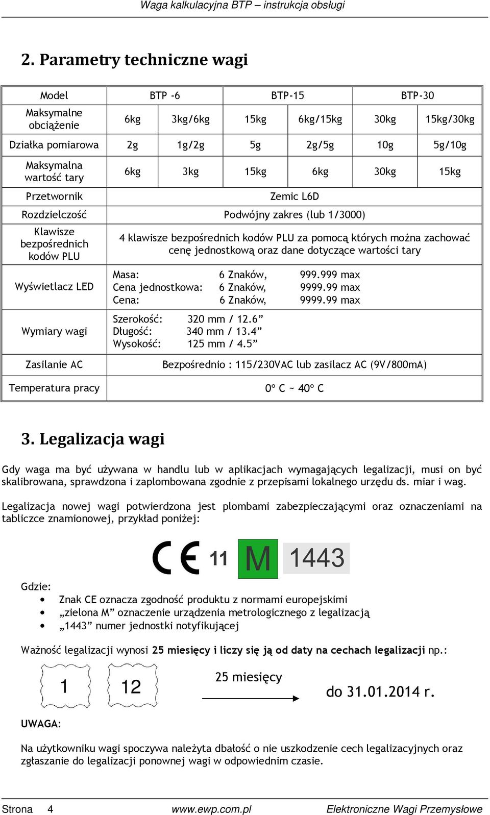 których moŝna zachować cenę jednostkową oraz dane dotyczące wartości tary Masa: 6 Znaków, 999.999 max Cena jednostkowa: 6 Znaków, 9999.99 max Cena: 6 Znaków, 9999.99 max Szerokość: 320 mm / 12.