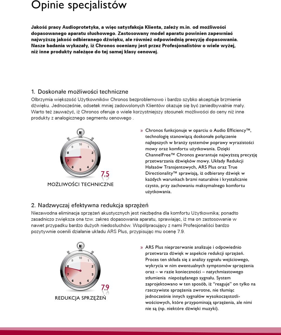 Nasze badania wykazały, iż Chronos oceniany jest przez Profesjonalistów o wiele wyżej, niż inne produkty należące do tej samej klasy cenowej.