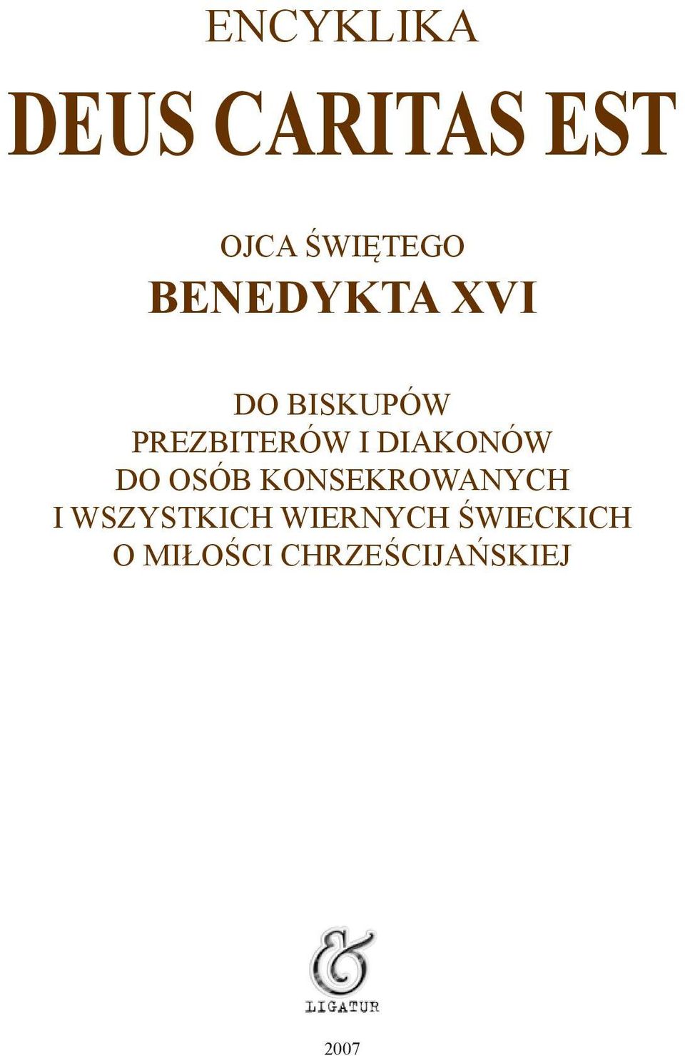 DIAKONÓW DO OSÓB KONSEKROWANYCH I