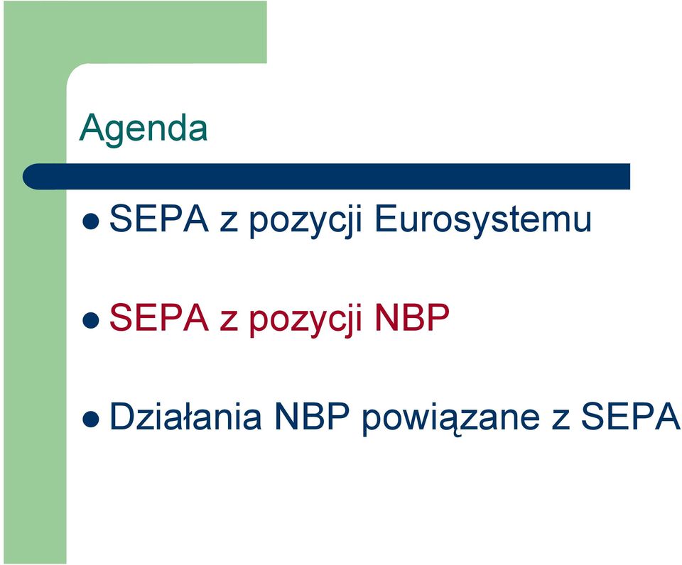 SEPA z pozycji NBP