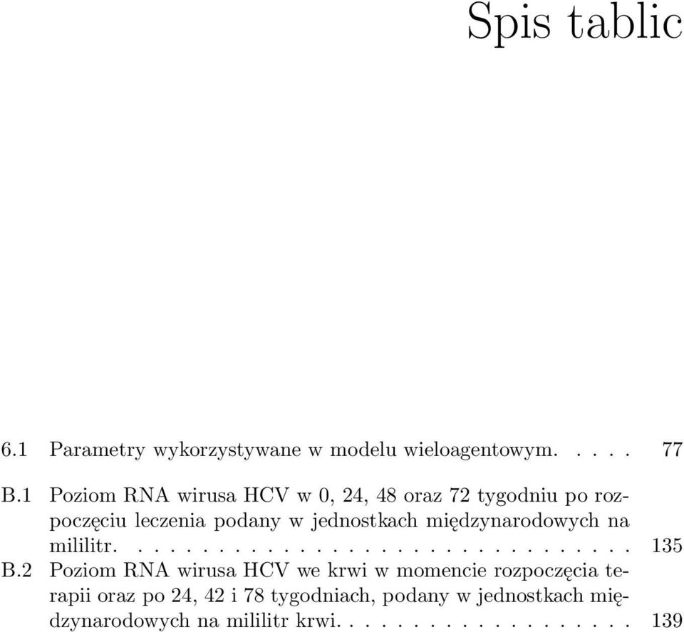 międzynarodowych na mililitr................................ 135 B.