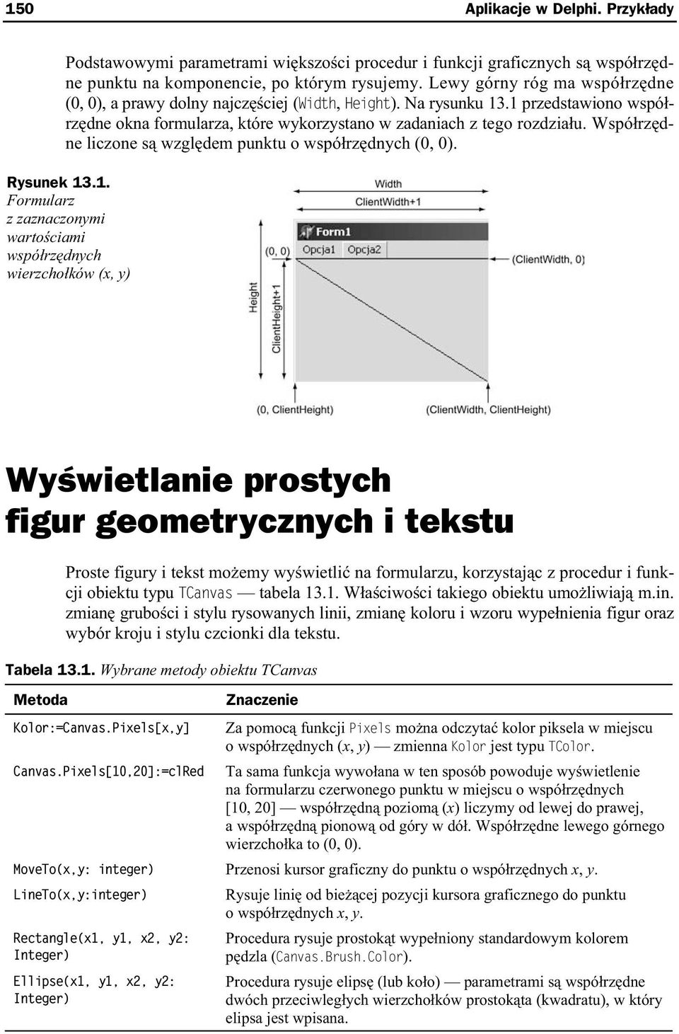 Wspó rz dne liczone s wzgl dem punktu o wspó rz dnych (0, 0). Rysunek 13