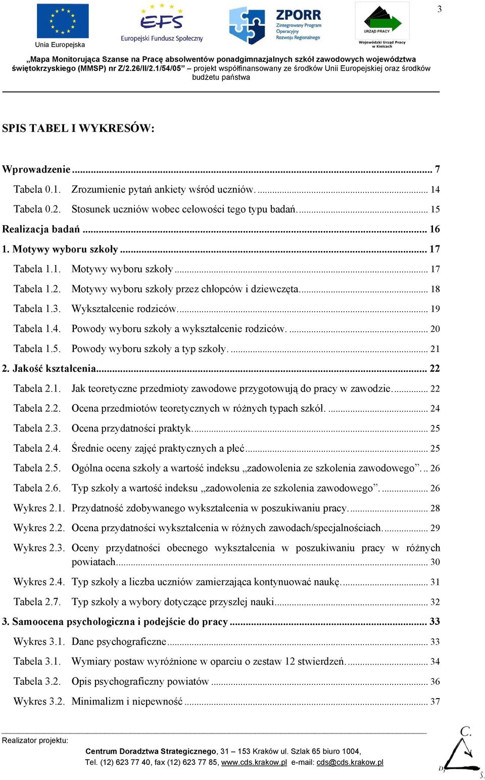 Powody wyboru szkoły a wykształcenie rodziców.... 20 Tabela 1.5. Powody wyboru szkoły a typ szkoły.... 21 2. Jakość kształcenia... 22 Tabela 2.1. Jak teoretyczne przedmioty zawodowe przygotowują do pracy w zawodzie.