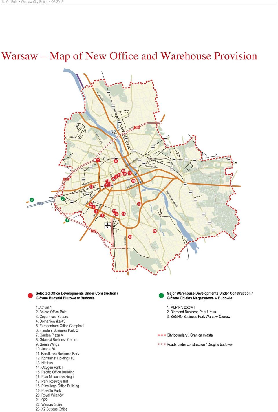 Warsaw Map of New