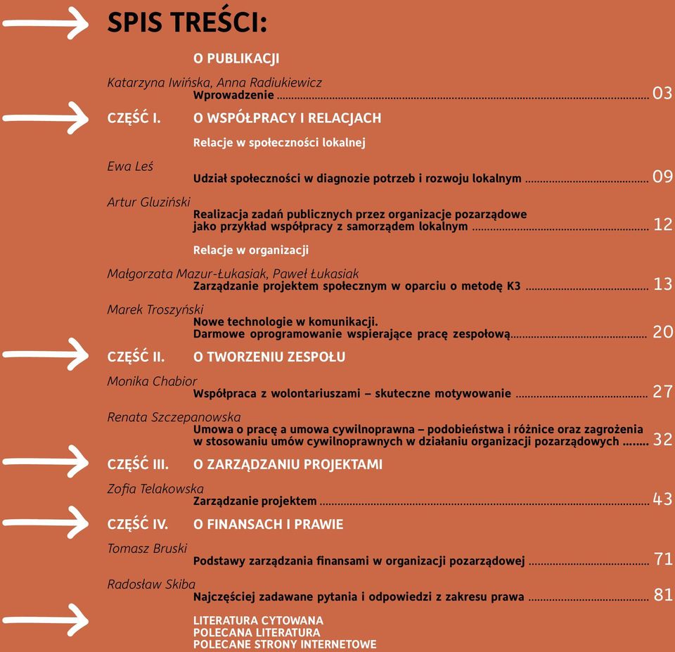 ....... 09 Artur Gluziński Realizacja zadań publicznych przez organizacje pozarządowe jako przykład współpracy z samorządem lokalnym.