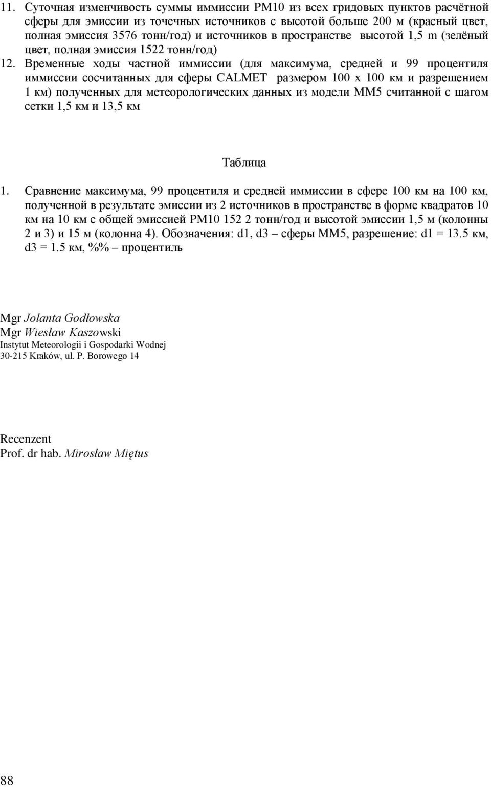 Временные ходы частной иммиссии (для максимума, средней и 99 процентиля иммиссии сосчитанных для сферы CALMET размером 1 x 1 км и разрешением 1 км) полученных для метеорологических данных из модели