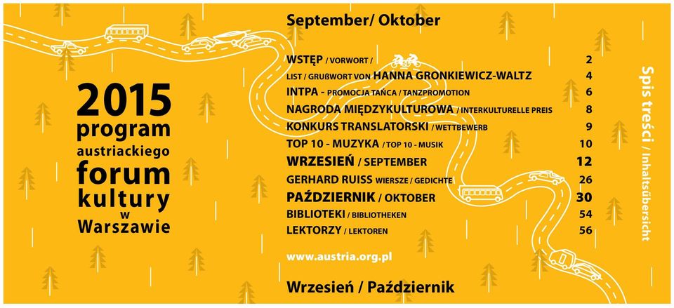 TRANSLATORSKI / WETTBEWERB 9 TOP 10 - MUZYKA / TOP 10 - MUSIK 10 WRZESIEŃ / SEPTEMBER 12 GERHARD RUISS WIERSZE / GEDICHTE 26