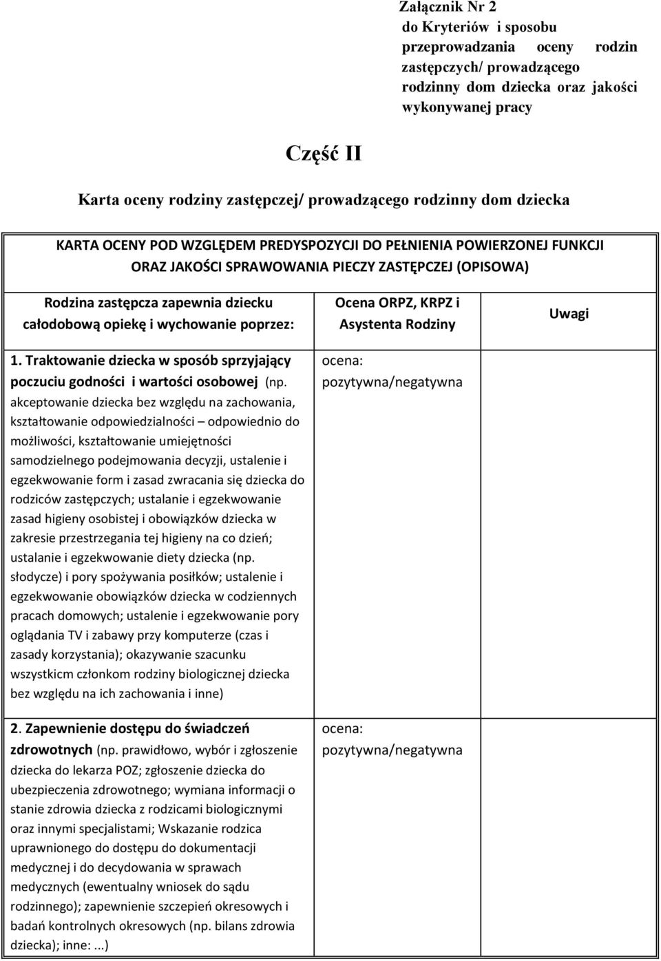 i wychowanie poprzez: 1. Traktowanie dziecka w sposób sprzyjający poczuciu godności i wartości osobowej (np.