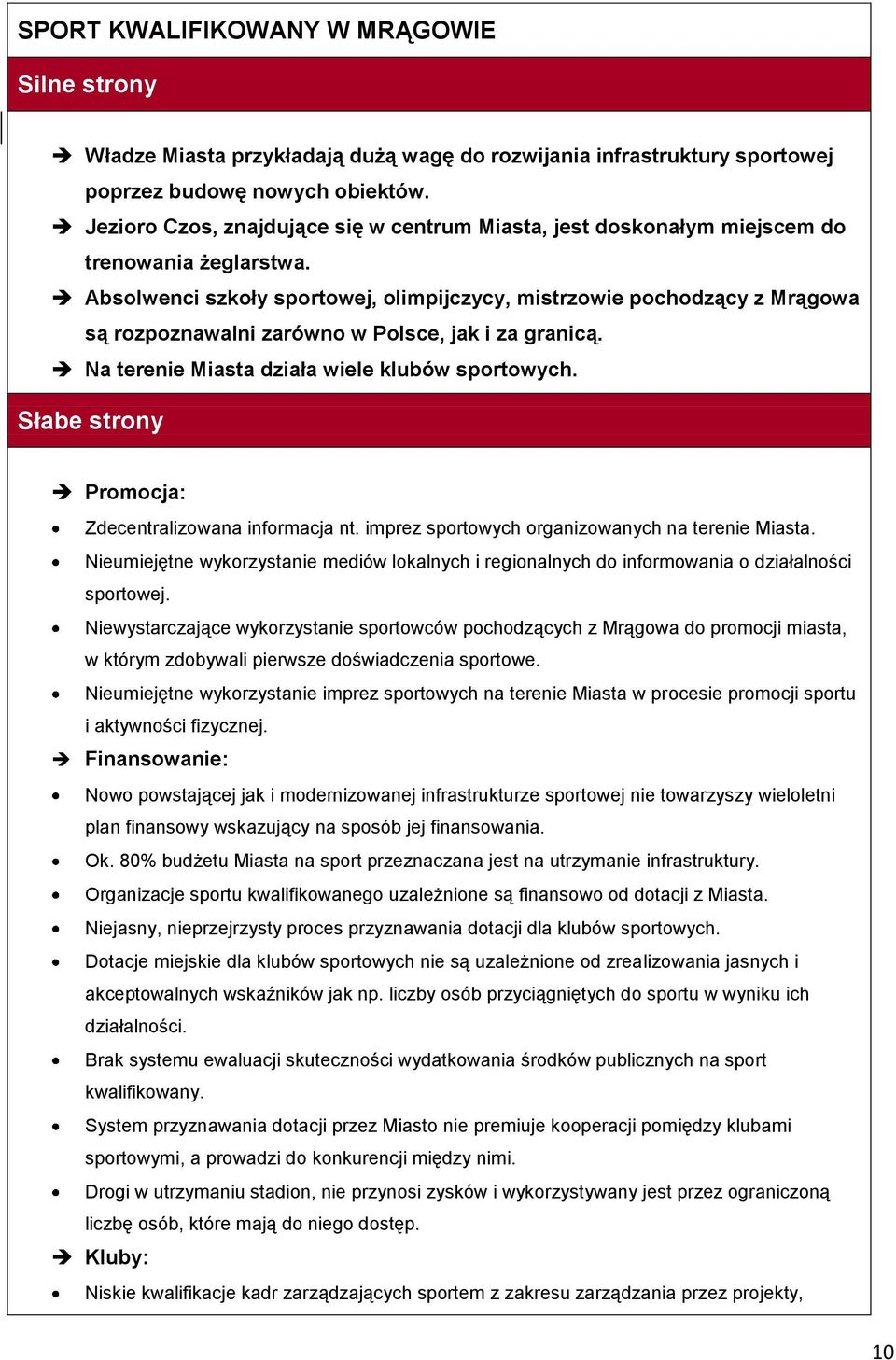 Absolwenci szkoły sportowej, olimpijczycy, mistrzowie pochodzący z Mrągowa są rozpoznawalni zarówno w Polsce, jak i za granicą. Na terenie Miasta działa wiele klubów sportowych.