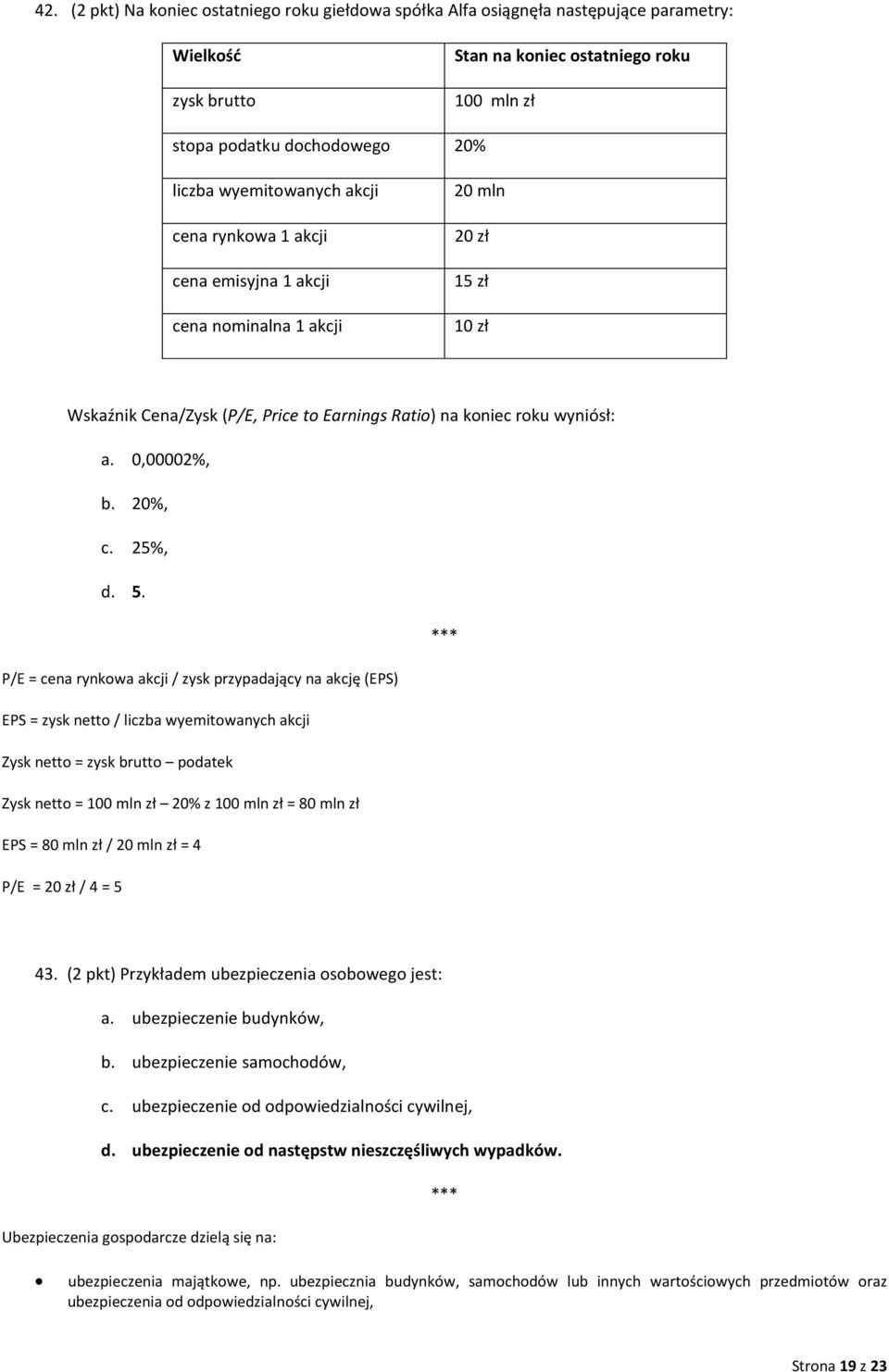 20%, c. 25%, d. 5.