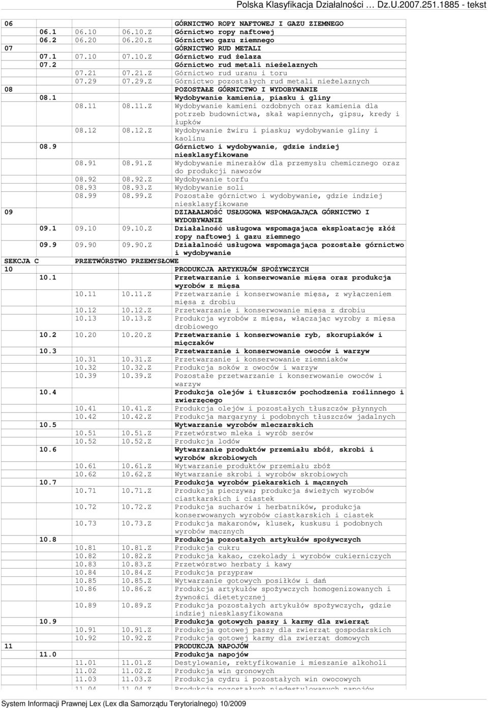 1 Wydobywanie kamienia, piasku i gliny 08.11 08.11.Z Wydobywanie kamieni ozdobnych oraz kamienia dla potrzeb budownictwa, skał wapiennych, gipsu, kredy i łupków 08.12 