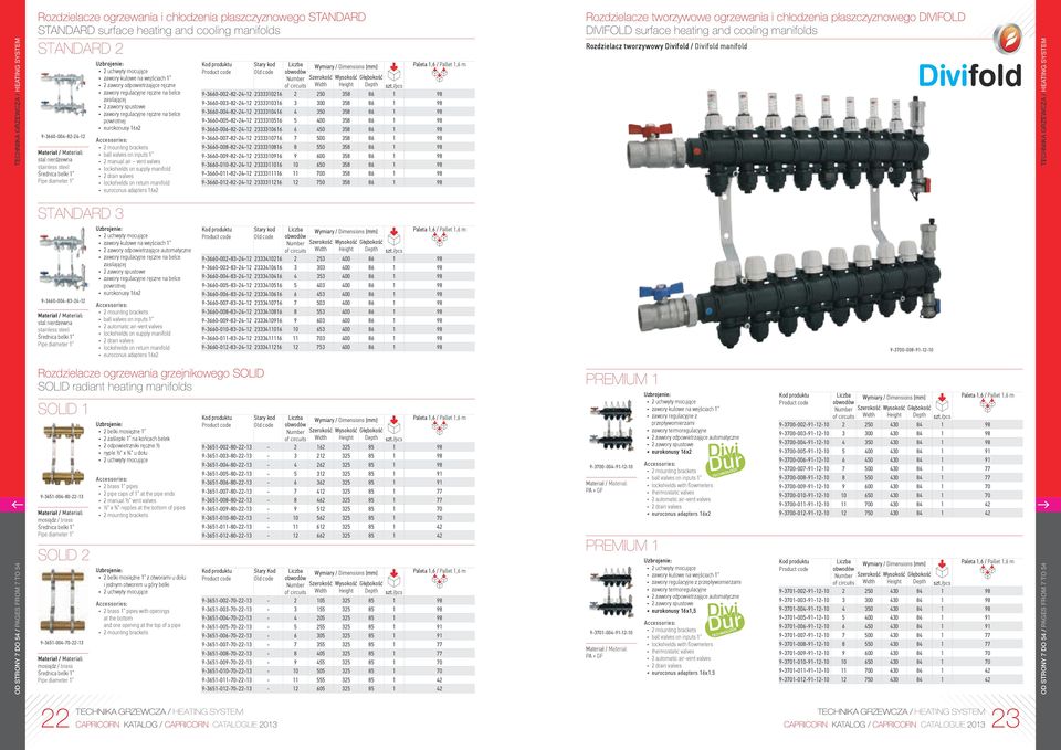 powrotnej eurokonusy 16x2 ccessories: 2 mounting brackets ball valves on inputs 1 2 manual air vent valves lockshields on supply manifold 2 drain valves lockshields on return manifold euroconus