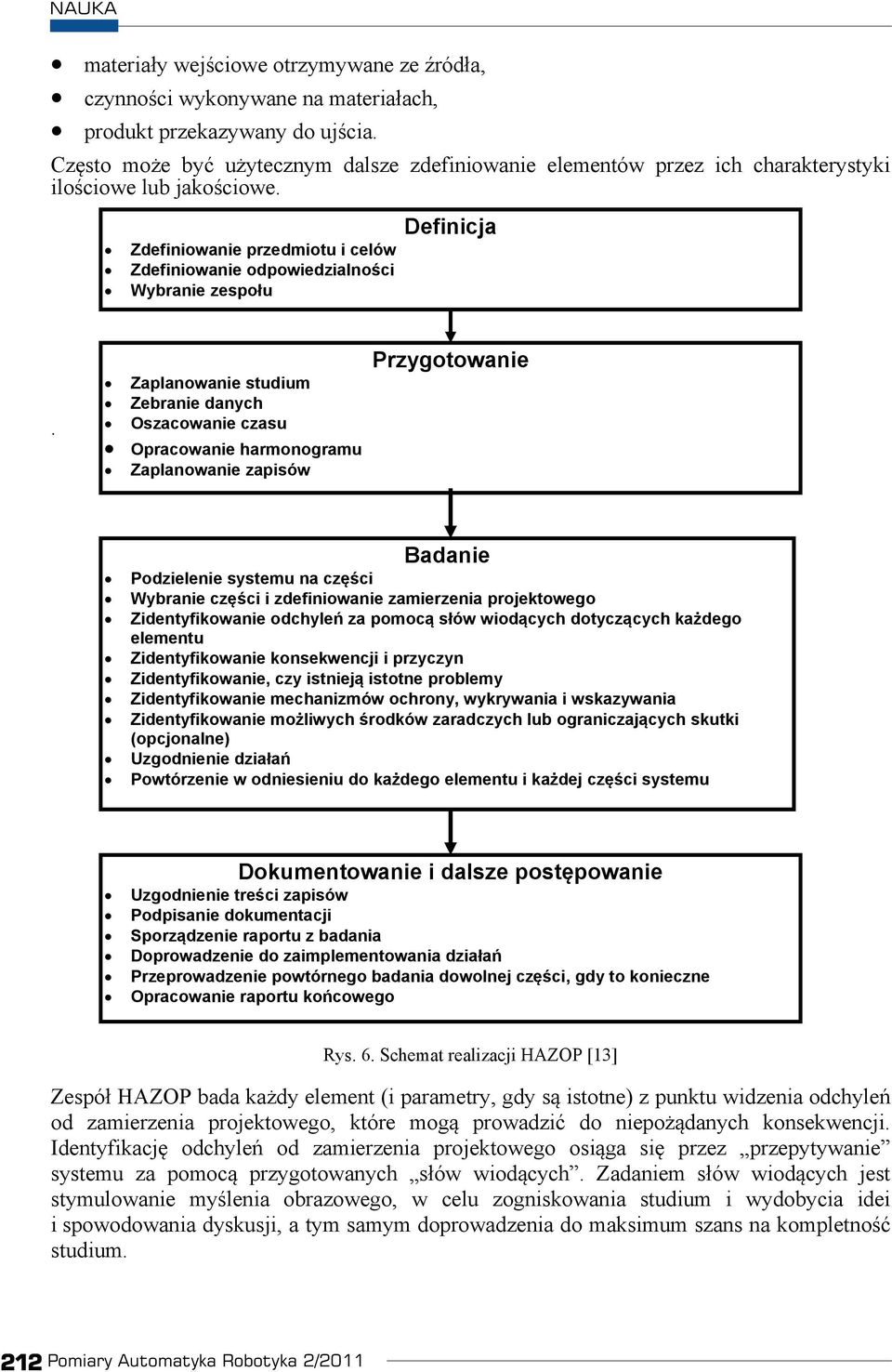 Zaplanowanie studium Zebranie danych Oszacowanie czasu Opracowanie harmonogramu Zaplanowanie zapisów Przygotowanie Badanie Podzielenie systemu na czci Wybranie czci i zdefiniowanie zamierzenia