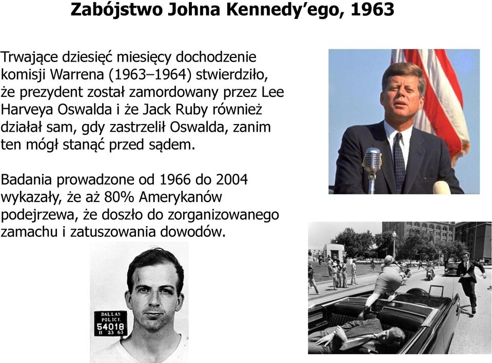 sam, gdy zastrzelił Oswalda, zanim ten mógł stanąć przed sądem.