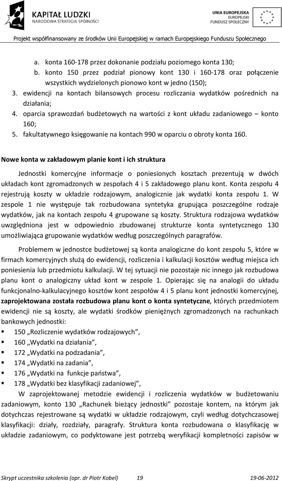 fakultatywnego księgowanie na kontach 990 w oparciu o obroty konta 160.