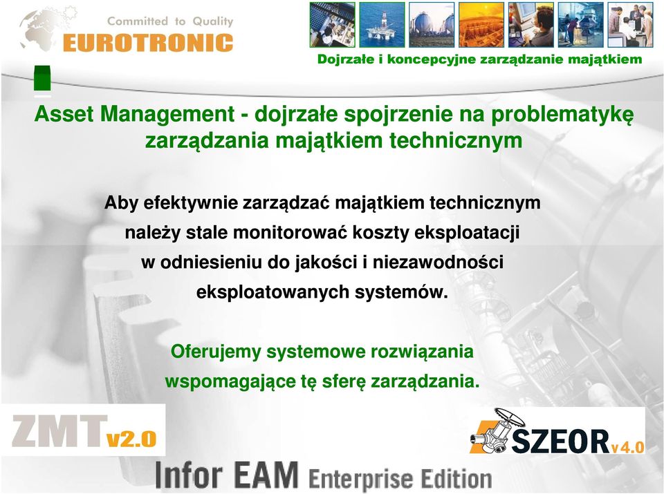 monitorować koszty eksploatacji w odniesieniu do jakości i niezawodności