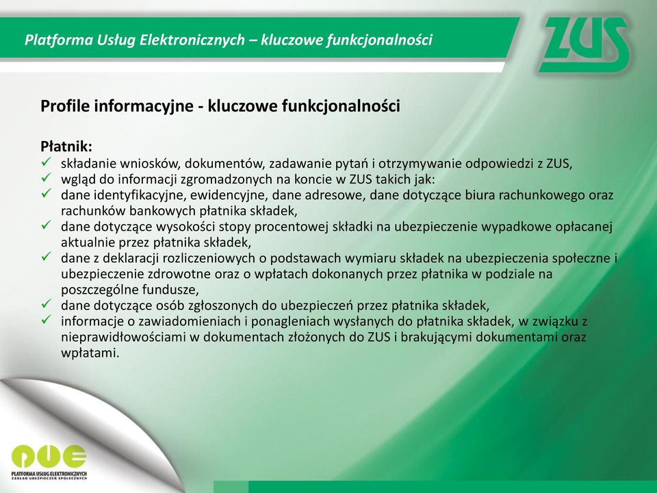 dotyczące wysokości stopy procentowej składki na ubezpieczenie wypadkowe opłacanej aktualnie przez płatnika składek, dane z deklaracji rozliczeniowych o podstawach wymiaru składek na ubezpieczenia