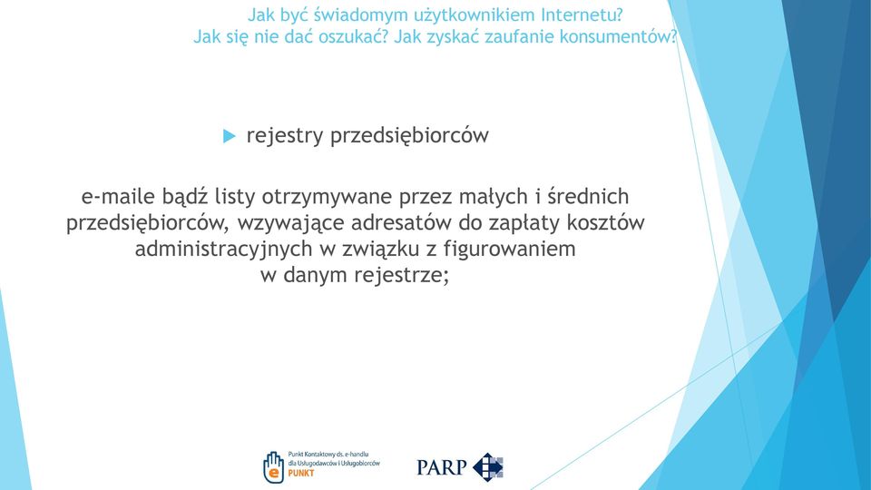 przedsiębiorców, wzywające adresatów do zapłaty