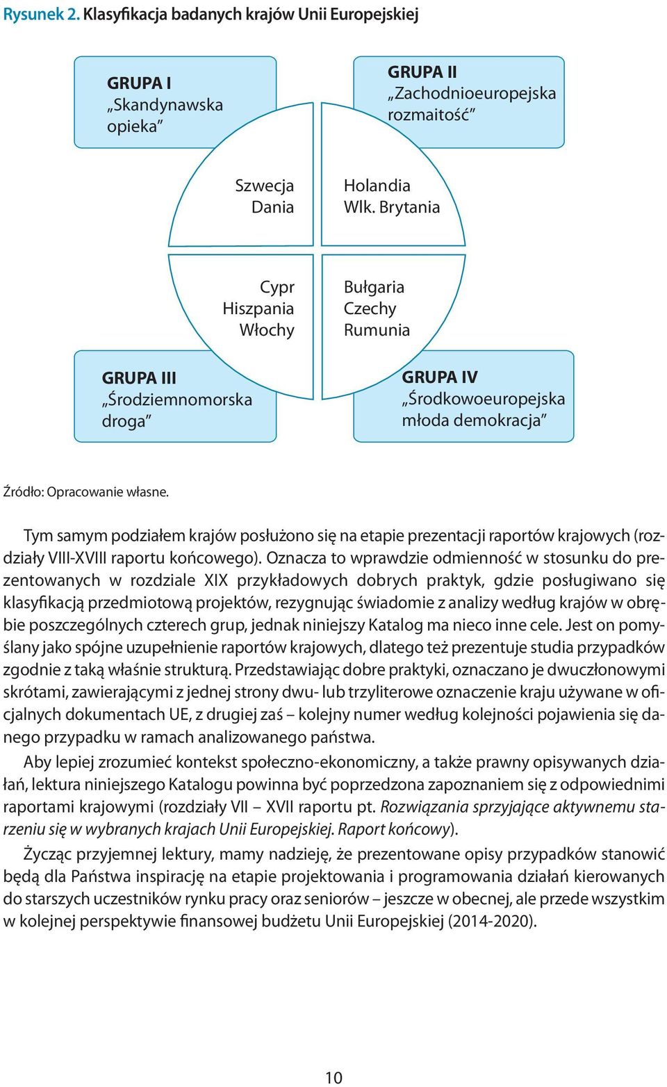 Tym samym podziałem krajów posłużono się na etapie prezentacji raportów krajowych (rozdziały VIII-XVIII raportu końcowego).