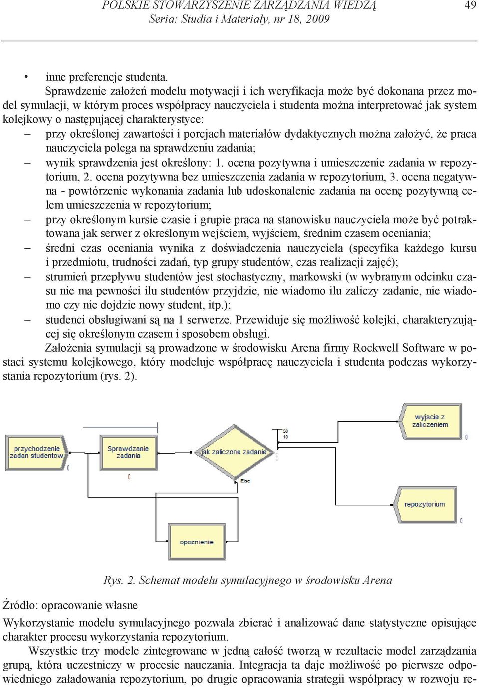 charakterystyce: przy okre lonej zawarto ci i porcjach materiałów dydaktycznych mo na zało y, e praca nauczyciela polega na sprawdzeniu zadania; wynik sprawdzenia jest okre lony: 1.