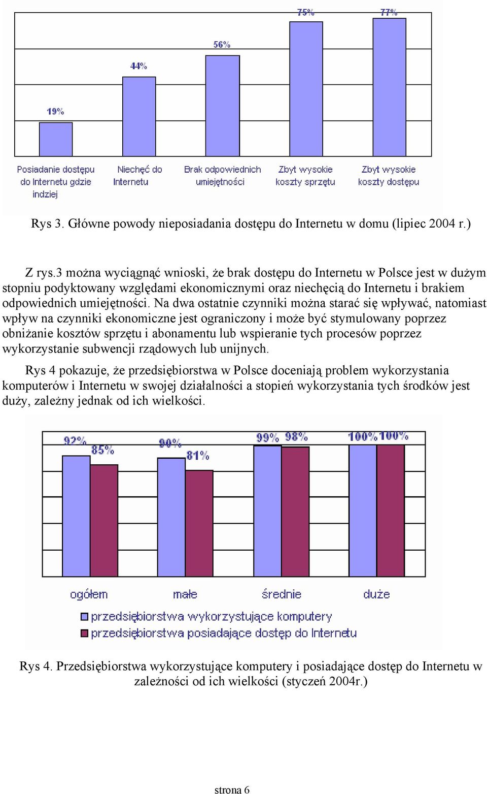 Na dwa ostatnie czynniki można starać się wpływać, natomiast wpływ na czynniki ekonomiczne jest ograniczony i może być stymulowany poprzez obniżanie kosztów sprzętu i abonamentu lub wspieranie tych