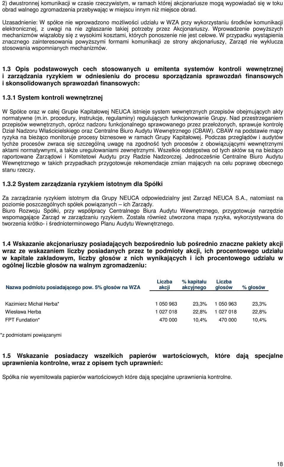 Wprowadzenie powyższych mechanizmów wiązałoby się z wysokimi kosztami, których ponoszenie nie jest celowe.