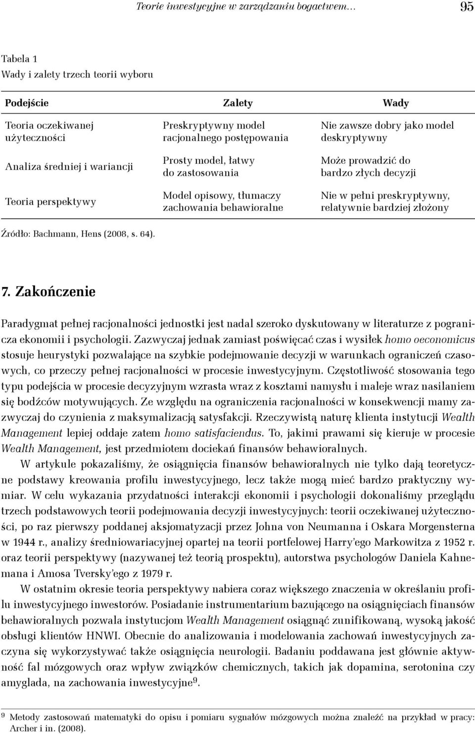 złożoy Źródło: Bacha, Hes (008, s. 64. 7. Zakończee aradygat pełej racjoalośc jedostk jest adal szeroko dyskutoway w lteraturze z pogracza ekoo psycholog.