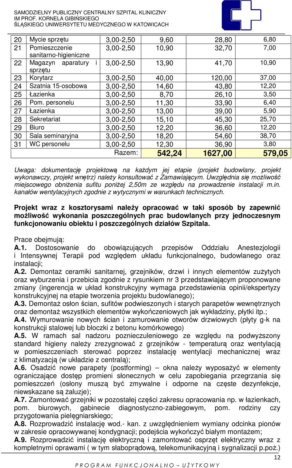 personelu 3,00-2,50 11,30 33,90 6,40 27 Łazienka 3,00-2,50 13,00 39,00 5,90 28 Sekretariat 3,00-2,50 15,10 45,30 25,70 29 Biuro 3,00-2,50 12,20 36,60 12,20 30 Sala seminaryjna 3,00-2,50 18,20 54,60