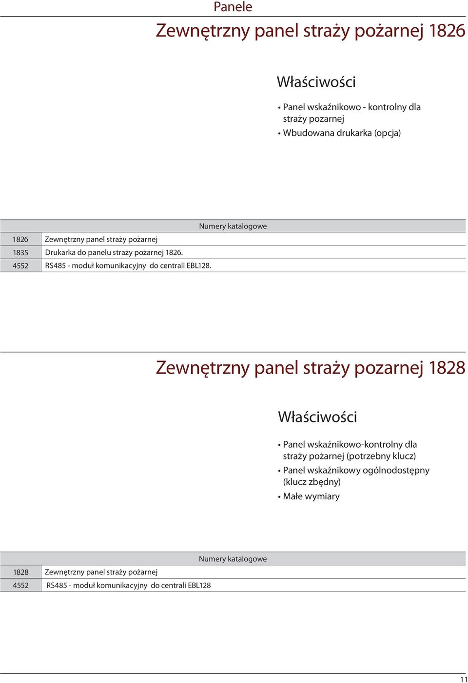 4552 RS485 - moduł komunikacyjny do centrali EBL128.