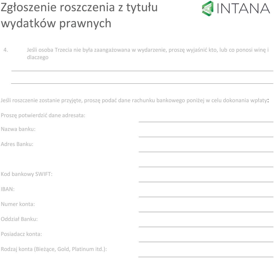 w celu dokonania wpłaty: Proszę potwierdzić dane adresata: Nazwa banku: Adres Banku: Kod bankowy