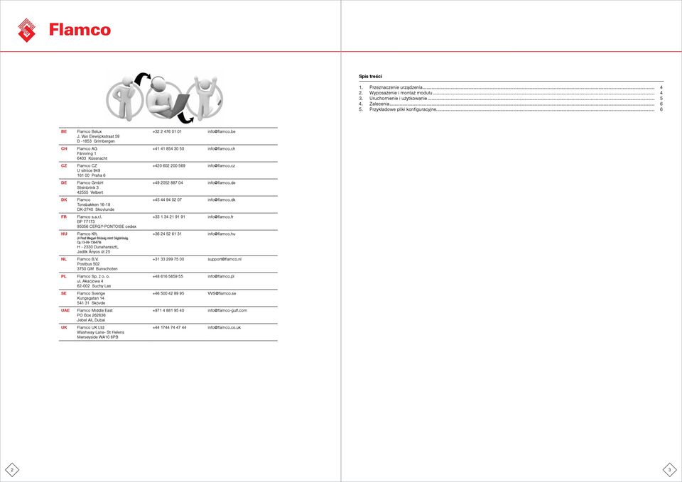 Van Elewijckstraat 59 B -1853 Grimbergen Flamco AG Fännring 1 6403 Küssnacht Flamco CZ U silnice 949 161 00 Praha 6 Flamco GmbH Steinbrink 3 42555 Velbert Flamco Tonsbakken 16-18 DK-2740 Skovlunde