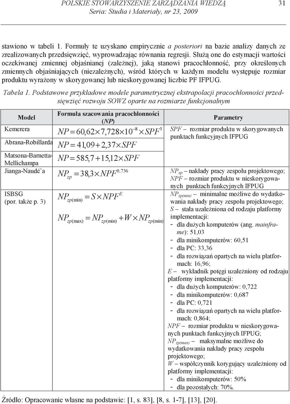 Słu one do estymacji warto ci oczekiwanej zmiennej obja nianej (zale nej), jak stanowi pracochłonno, przy okre lonych zmiennych obja niaj cych (niezale nych), w ród których w ka dym modelu wyst puje