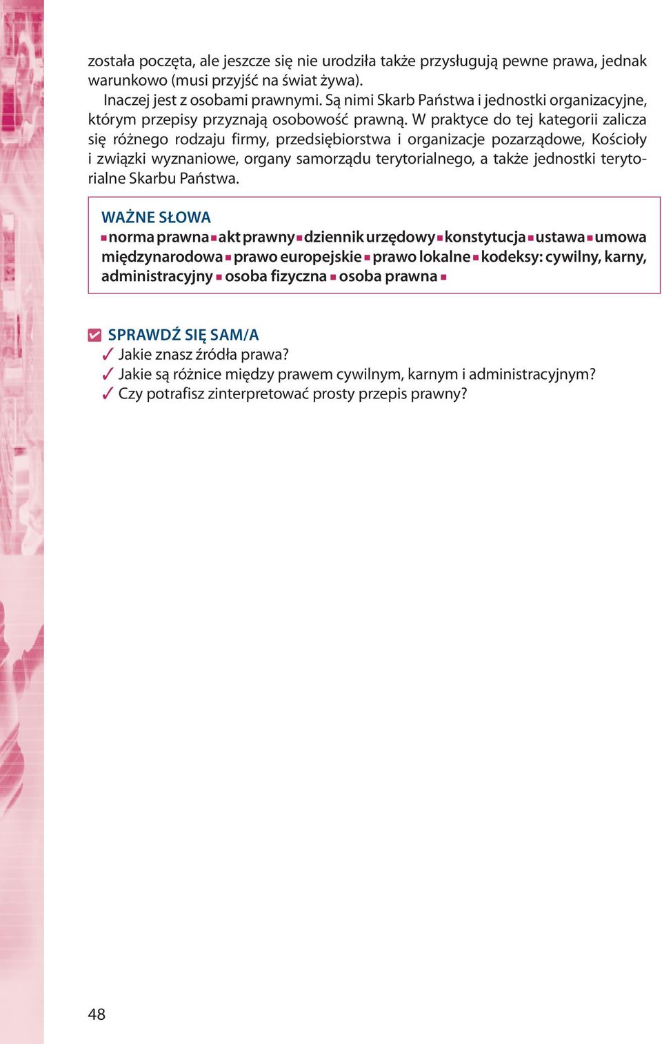 W praktyce do tej kategorii zalicza się różnego rodzaju firmy, przedsiębiorstwa i organizacje pozarządowe, Kościoły i związki wyznaniowe, organy samorządu terytorialnego, a także jednostki