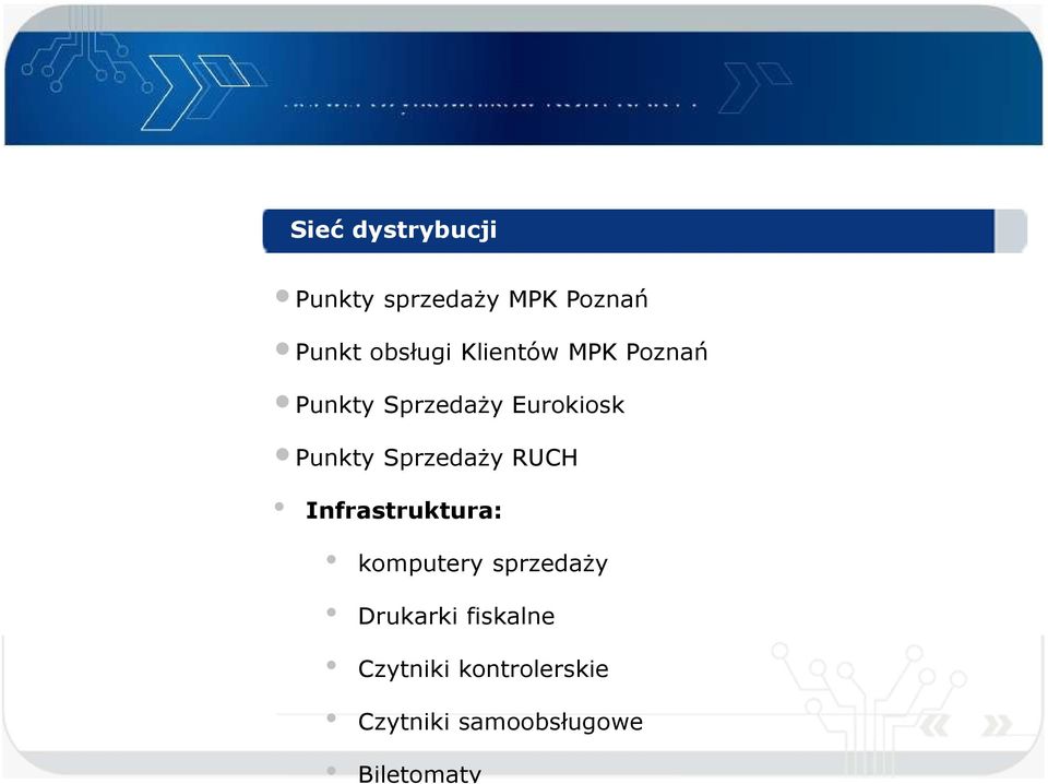 Sprzedaży RUCH Infrastruktura: komputery sprzedaży Drukarki